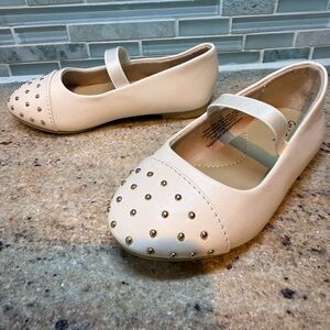 Cat & Jack Cream Studded Dress Shoes Size Toddler Girls 7